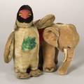 Steiff Mohair Plush Elephant and Penguin
