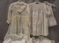 Six Stylish Childs Dresses in White Cotton with Lace