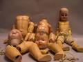 Two German Bisque Dolls and a Composition Baby