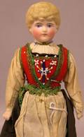 Blonde Tinted Bisque Shoulder Head Doll