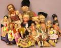 Fifteen Celluloid and Cloth Regional Dolls