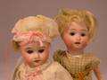 Two Small German Bisque Head Dolls