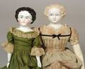 Blonde Parian and Black Haired China Dolls