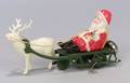 Japanese Celluloid Windup Santa and Sleigh