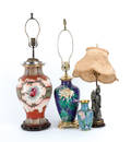 Large cloisonn table lamp