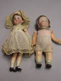 Two Small Bisque Head Dolls