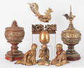 Group of Southeast Asian giltwood figures