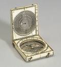 Ivory Azimuth Diptych Sundial by Bloud