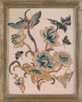 Three Chinese silk needleworks