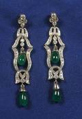Emerald and Diamond Earpendants
