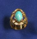 18kt Gold and Turquoise Ring