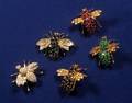 Five 14kt Gold and Gemset Pins