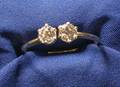 18kt Gold and Diamond Twin Stone Ring