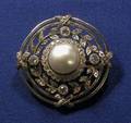 Edwardian Diamond and Pearl Brooch