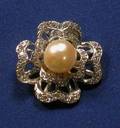 Cultured Pearl and Diamond Pin