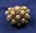18kt Gold Diamond and Cultured Pearl Ring