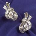 Platinum and Diamond Earclips