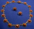 Antique 14kt Gold and Goldstone Demiparure