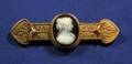 Victorian 14kt Gold and Hardstone Cameo Bar Pin