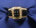 18kt Gold Onyx and Diamond Ring