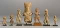 Seven PreColumbian Pottery Pretty Lady Figures
