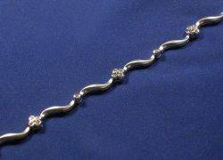 14kt White Gold and Diamond Bracelet