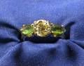 Diamond and Peridot Ring