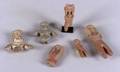Six PreColumbian Female Pottery Fragments