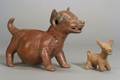 Two PreColumbian Pottery Dogs