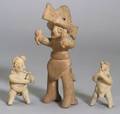Three PreColumbian Pottery Musician Figures