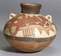 PreColumbian Polychrome Pottery Effigy Vessel