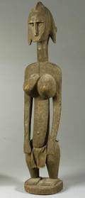 African Carved Wood Female Figure