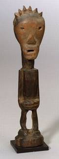 African Carved Wooden Janus Figure
