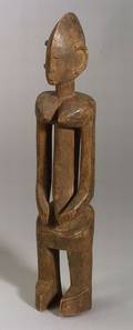 African Carved Wooden Female Figure