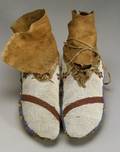 Northern Plains Beaded Hide Moccasins