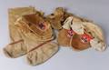Four Pairs of Athabascan Hide Moccasins