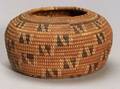 California Polychrome Coiled Basketry Bowl