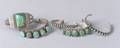 Five Southwest Silver and Turquoise Bracelets