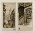 Aime Edmond dAllemagne French 18821971 Lot of Two Paris Views The Arc de Triomphe and the Eternal Flame