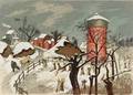 Harry Gottlieb RomanianAmerican b 1895 Farm in Winter