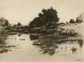 Stanley Wingate Woodward American 18901970 Pond With Skiff