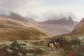 Charles Thomas Burt British 18231902 Drovers in a Mountain Landscape
