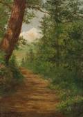 Enoch Wood Perry American 18311915 The Woodland Path Leading to a Distant Summit