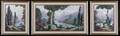 Vladimir Pavlosky RussianAmerican 18841944 Fantasy Landscape Triptych