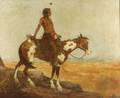 School of William Elling Gollings American 18781932 Cheyenne Warrior on Horseback