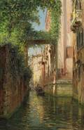 Bernard Hay British b 1864 Venetian Canal View