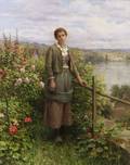 Daniel Ridgway Knight American 18391924 In Her Garden