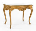 French giltwood onyx top table