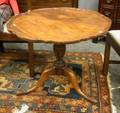 Chippendalestyle Mahogany Piecrusttop Tea Table