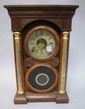 Ingraham  Co Rosewood Ionic Shelf Clock
